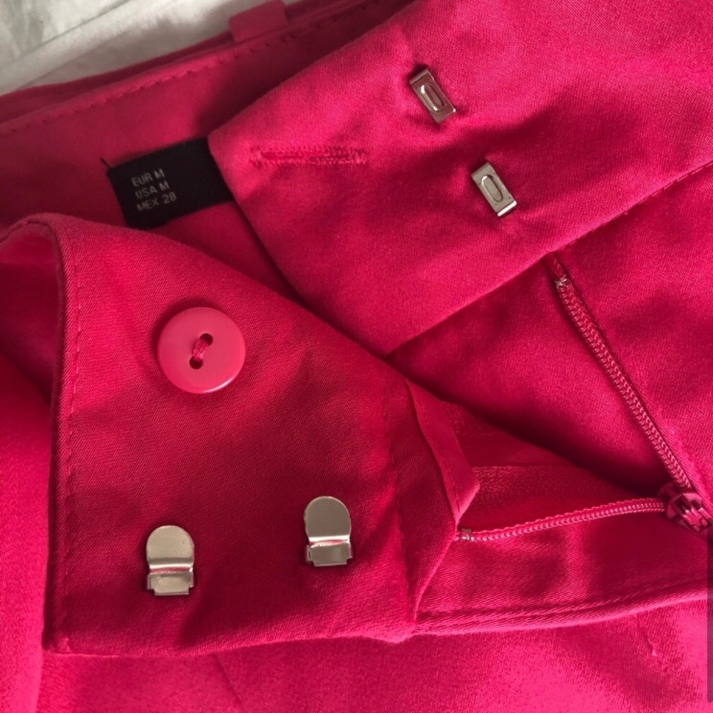 🌟 SOLD🌟 ZARA Straight Leg Hot Pink Trouser - Picture 8 of 8